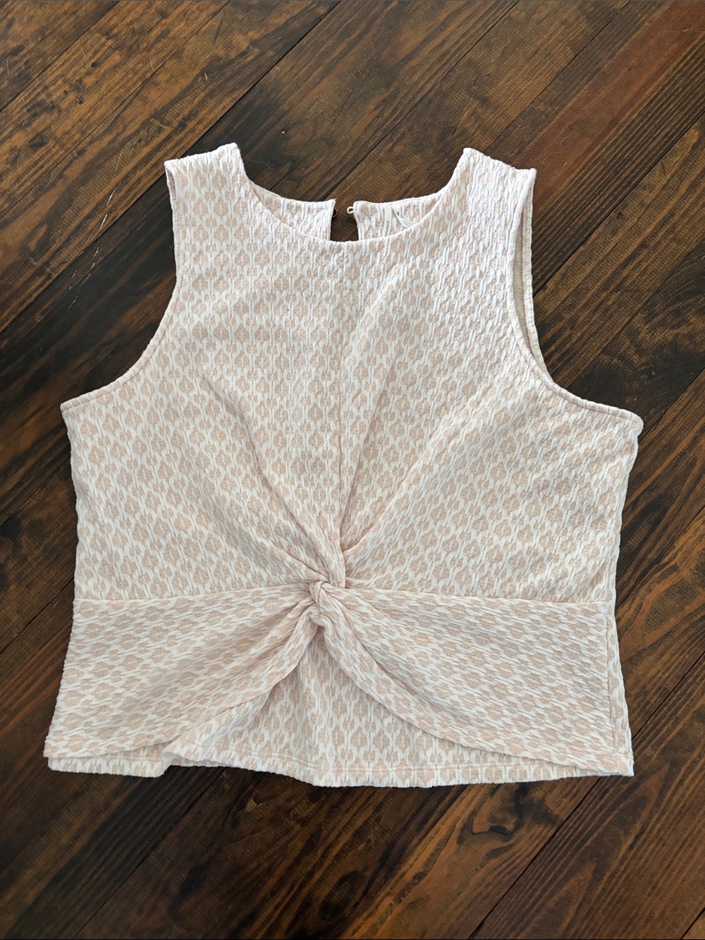 Anthropologie Blush Knot-Front Sleeveless Tank